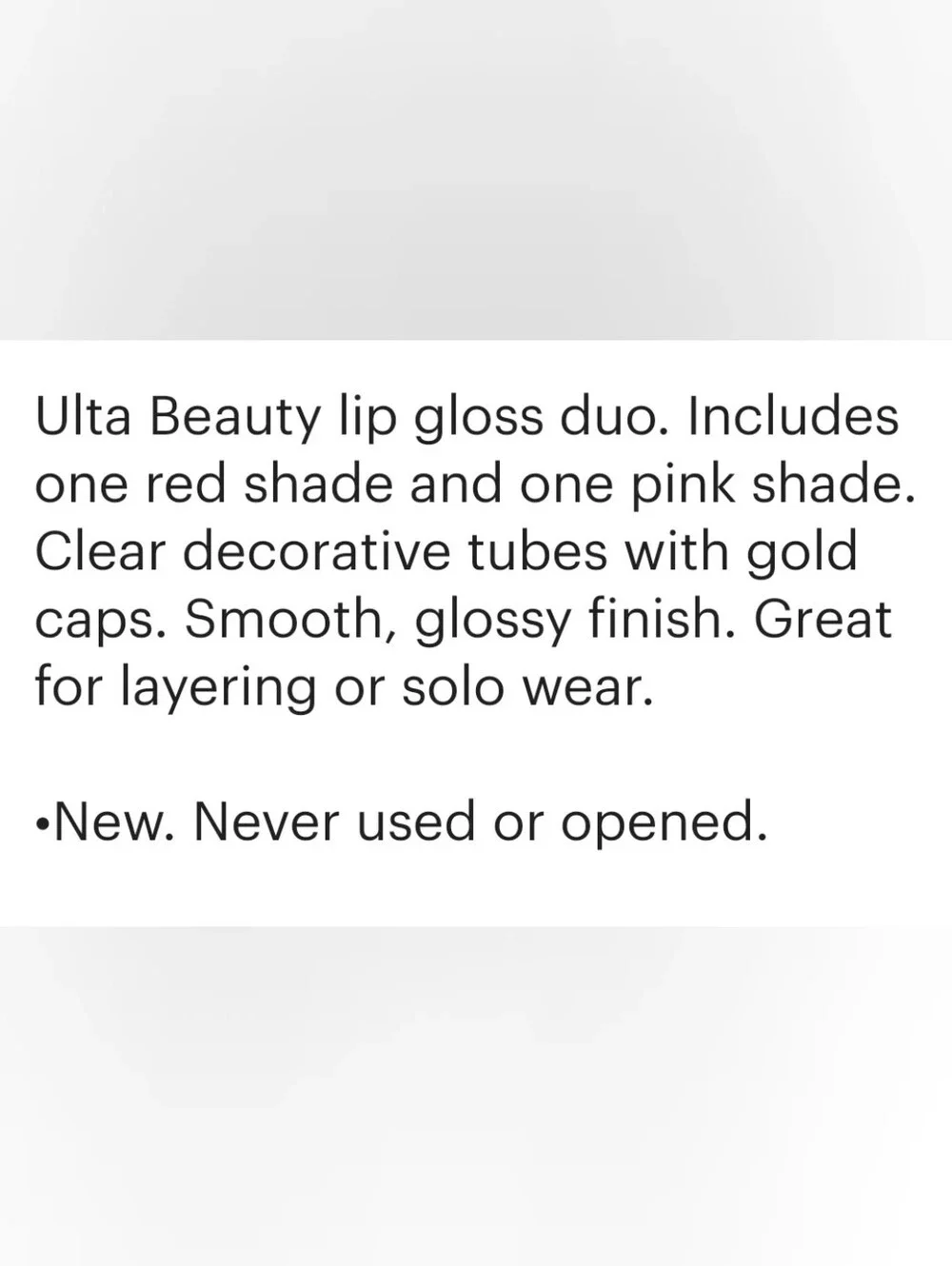 Ulta Beauty Lip Gloss Duo $15 NEW